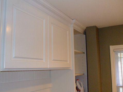 Overhead Cubbies with large crown